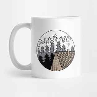 ClipArt Winter Wonderland Night Graphic Mug